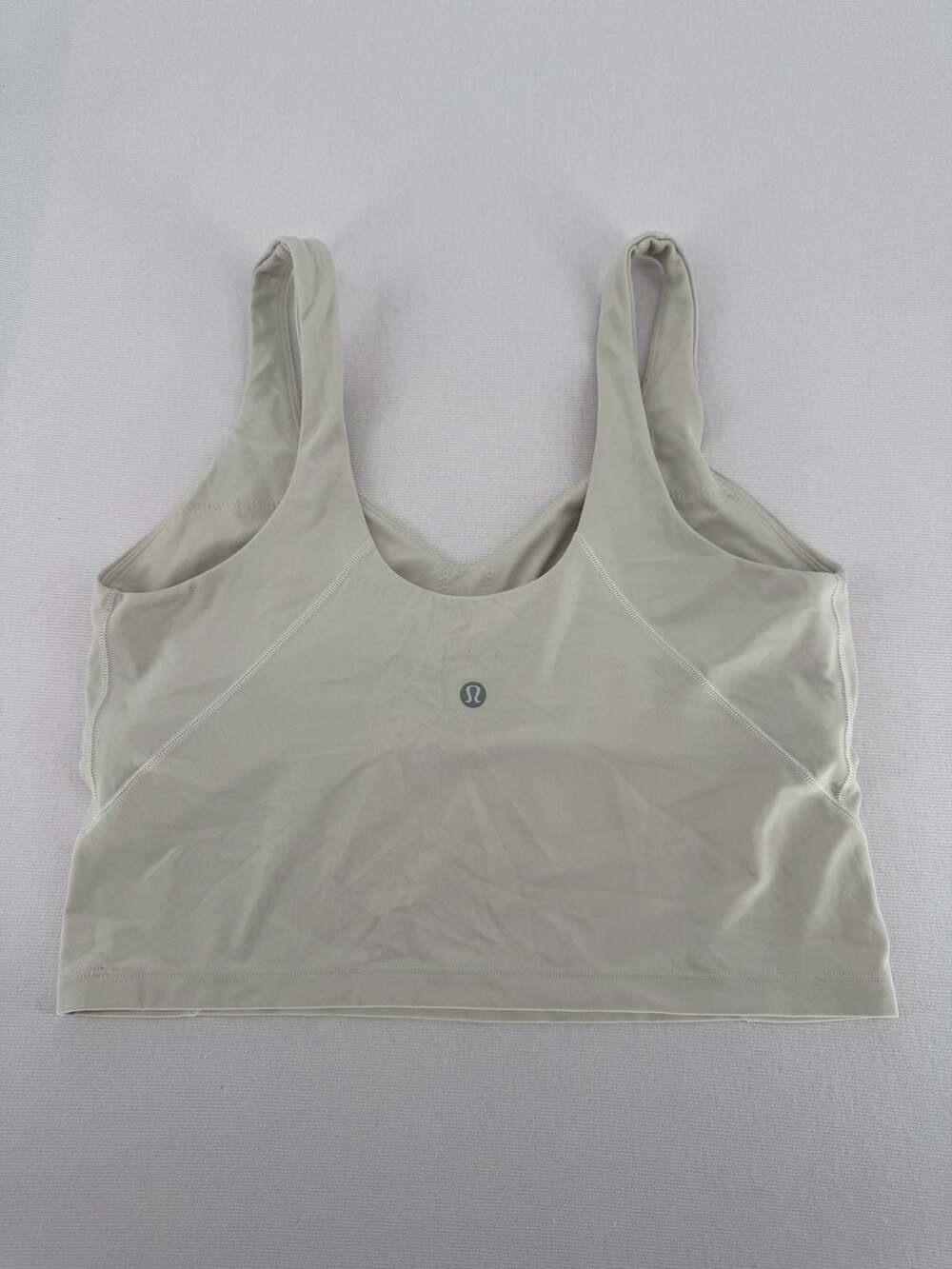 Lululemon Align Tank Top Size 10 Bone Cropped V-Neck Athleisure